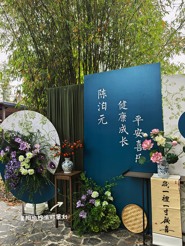 蓝色男孩12岁生日成人礼升学宴布置场景酒店装饰气球kt板-图二