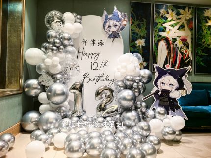 12岁女孩的梦幻蝴蝶第五人格主题包厢生日布置