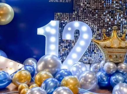 冷光12岁生日(十二岁)点状插电数字灯